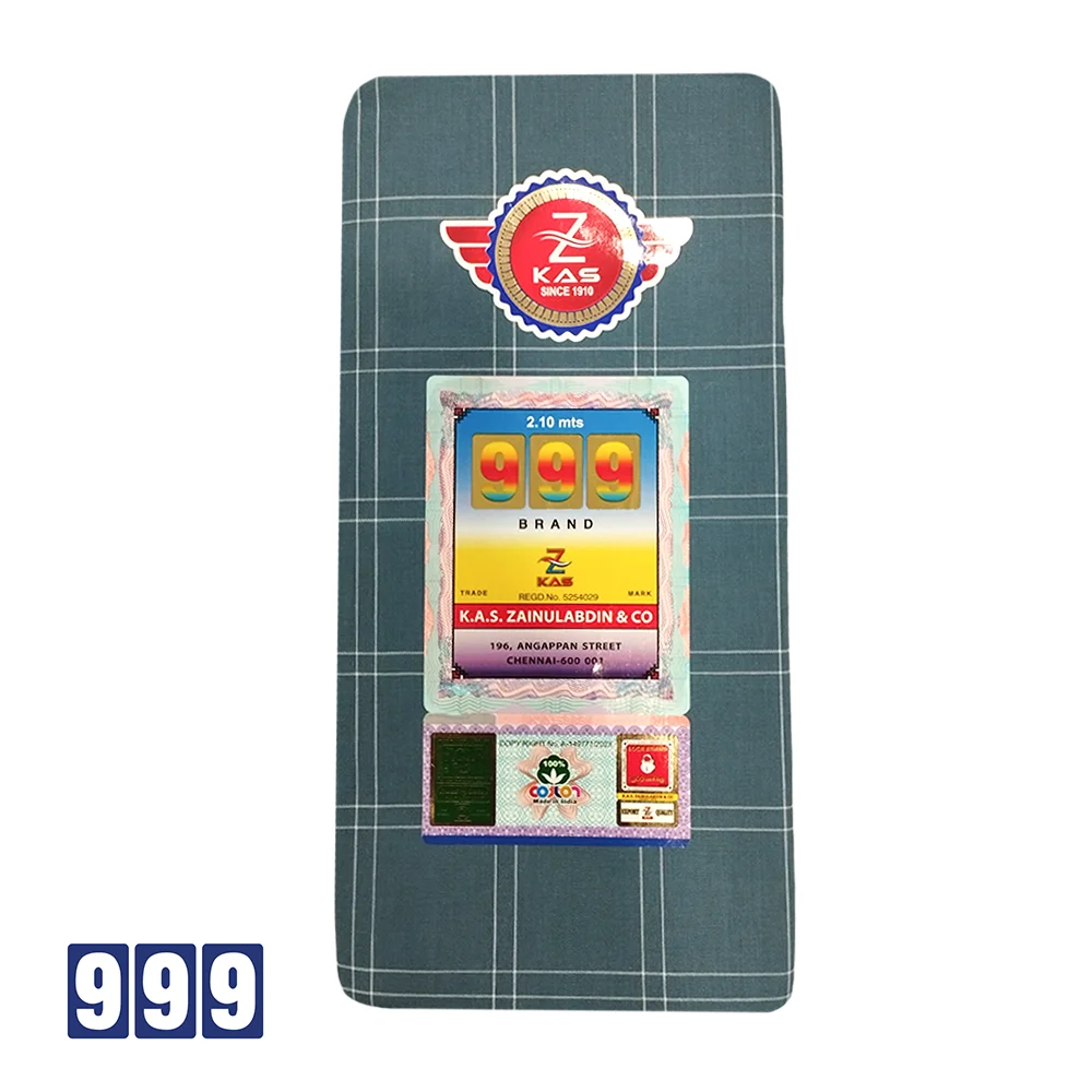999 - Men's Sarong Colour Check Double Lines