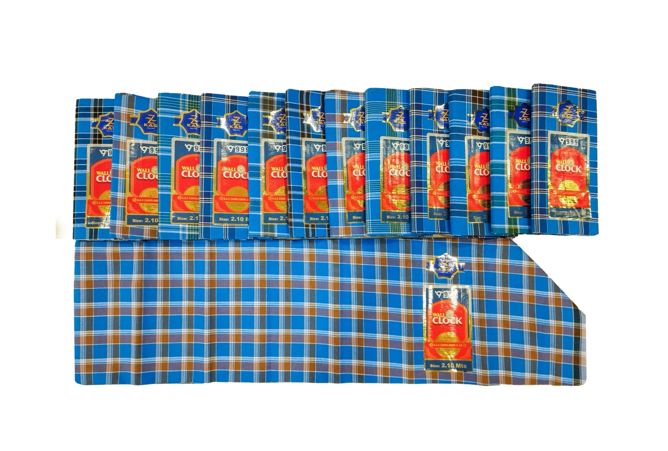 Men's Sarong Blue Check