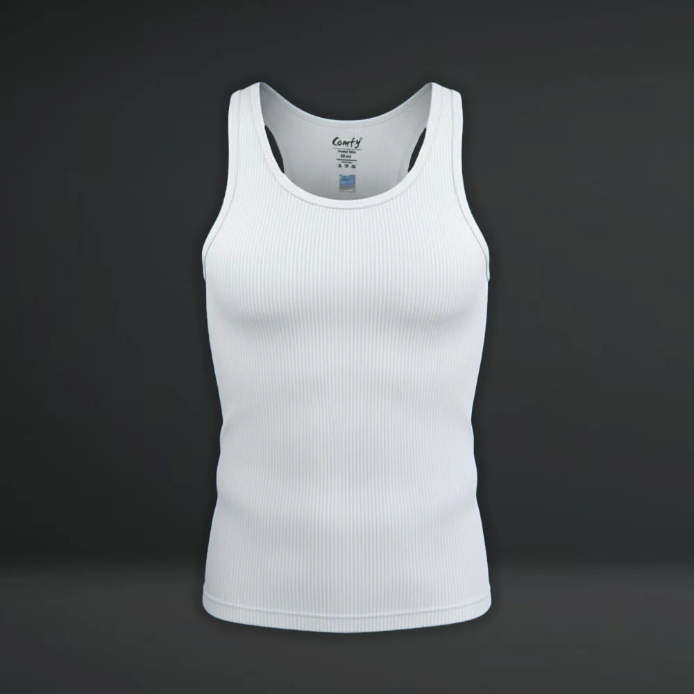 Men's Vest Ribbed Without Sleeves